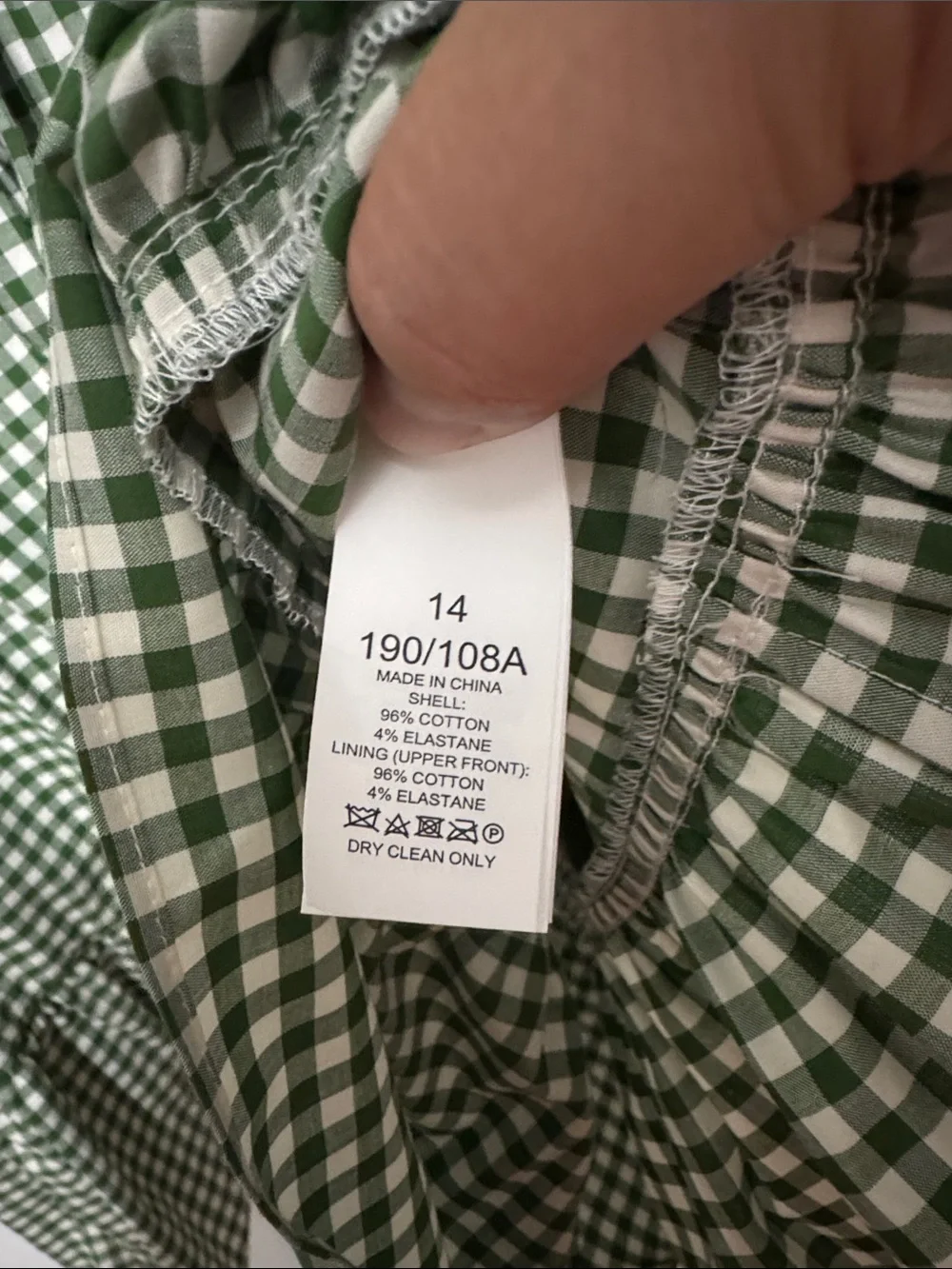 NWT V-neck Green Gingham Dress 💚